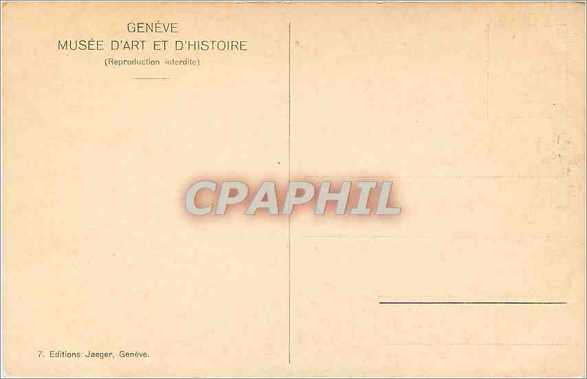 CPA Musee d'Art etd Gistoire geneve JE Liotard 1702 1789 — Verso