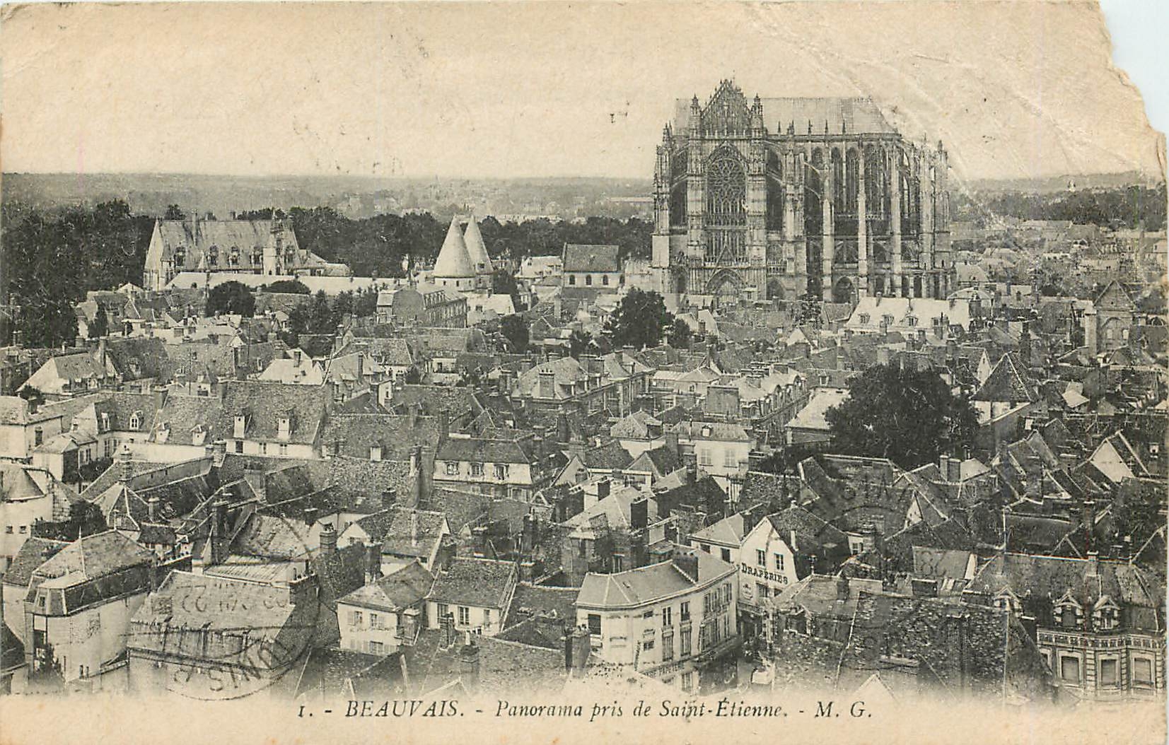 CPA Beauvais Panorama pris de Saint Etienne 