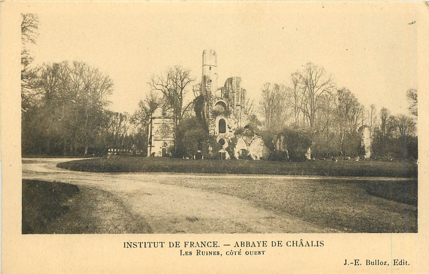 CPA Institut de france Abbaye de  Chaalis Les ruines cote ouest