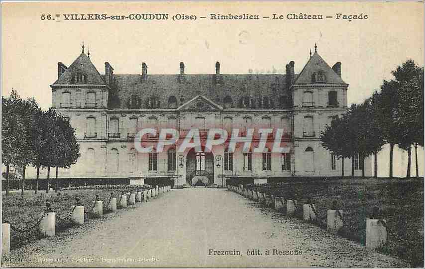 CPA Villers sur Coudun Oise Rimberlieu Le Chateau Façade