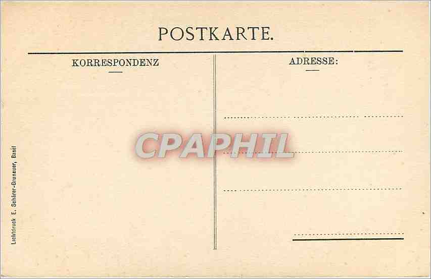 CPA hyacinthe Rigaud Lucas Schaub von Basel — Verso