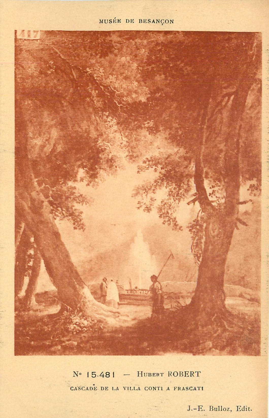 CPA musee de Besancon Hubert robert cascade de la ville conti frascati