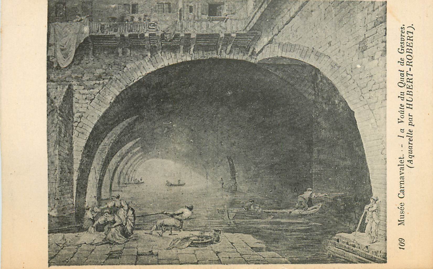 CPA Musee Carnavalet la Voute du quai de Gesures Aquarelle par Hubert obert