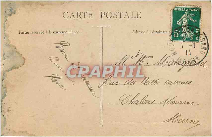 Jeune femme tenant un bouquet de roses — Bonnef. Haurauase, n°335 — BC — Verso