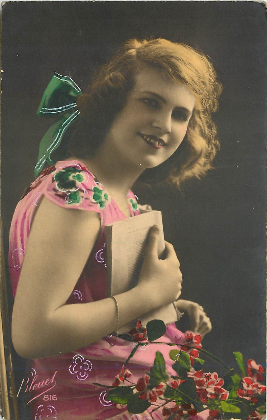 CPA Vœux Femme
