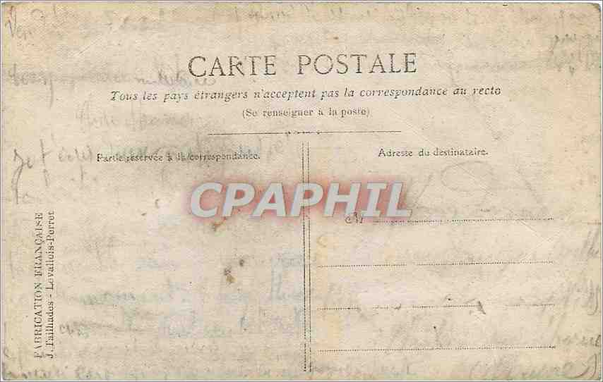 CPA Mlitaire Militaria — Rückseite