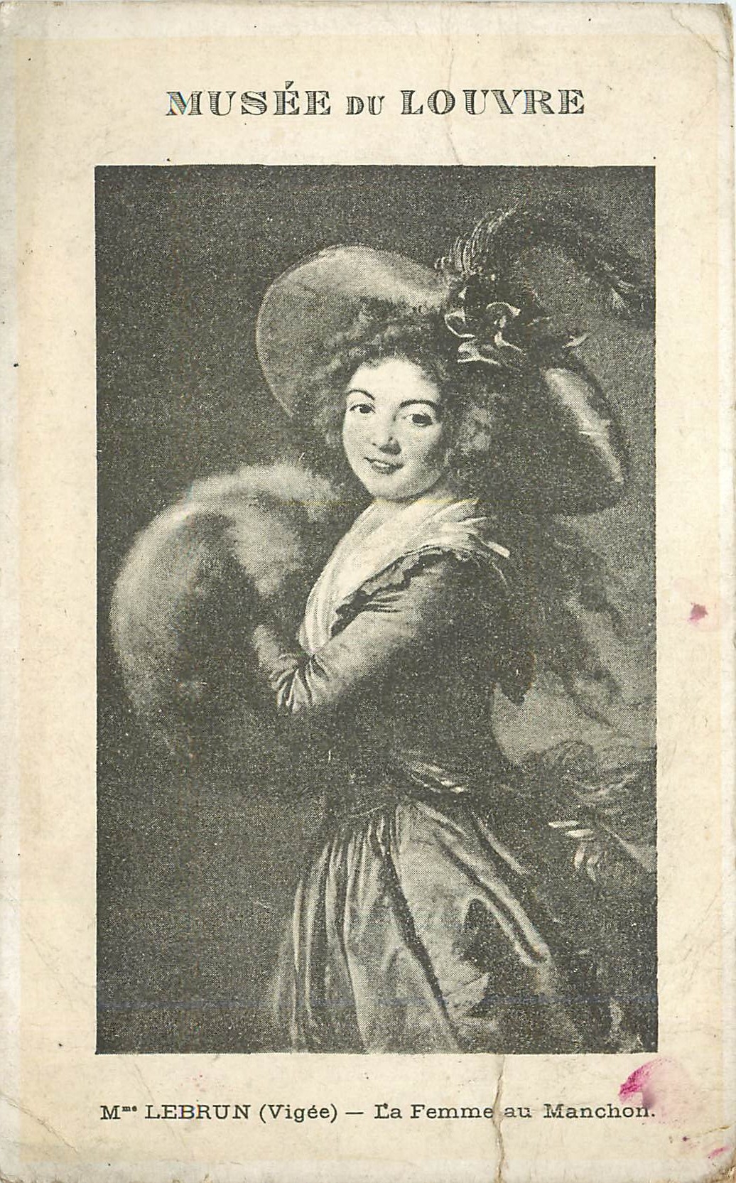 CPA Musee de Louvre Mme Lebrun La femme au manchon