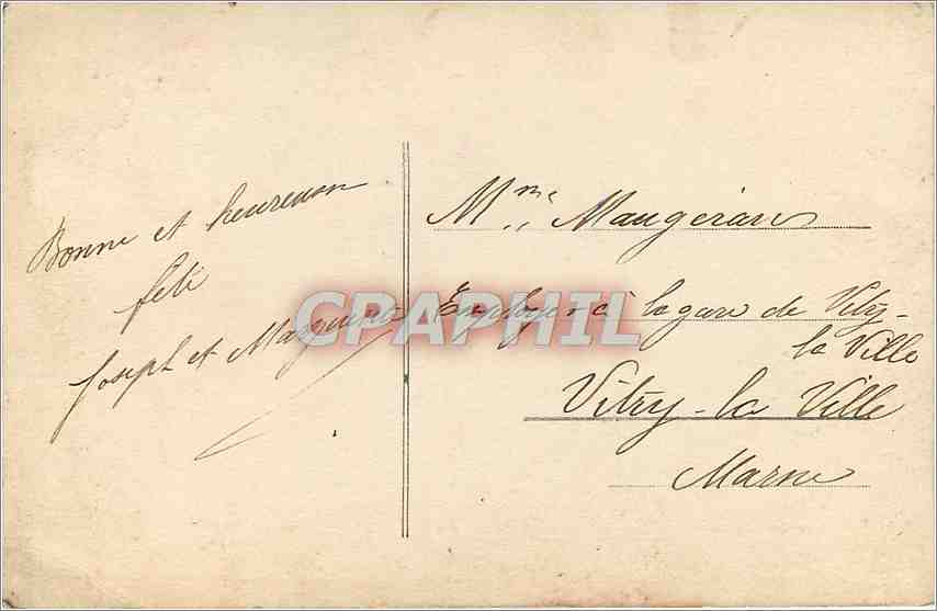CPA Vœux Femme — Verso