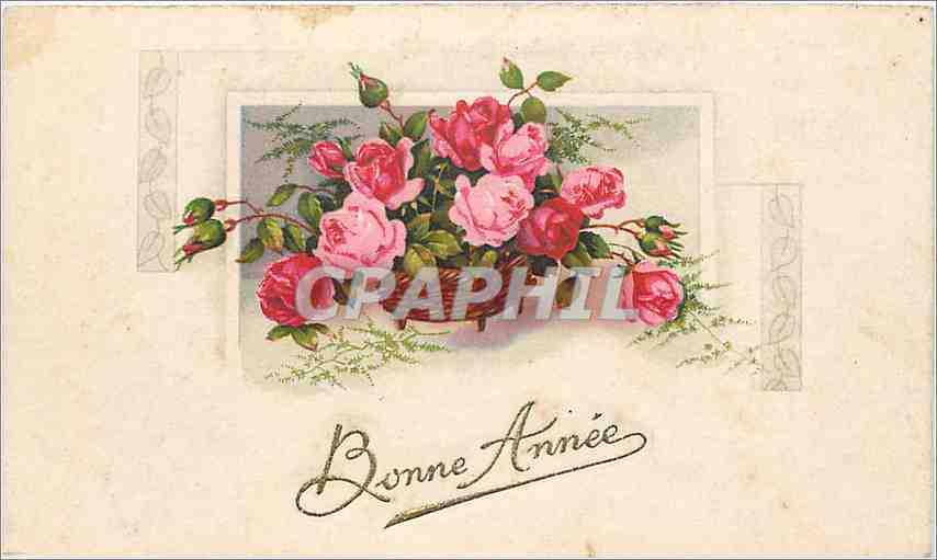 CPA Vœux Fleurs