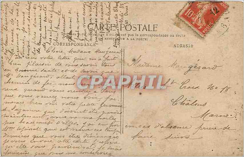 CPA Vœux Enfants — Verso