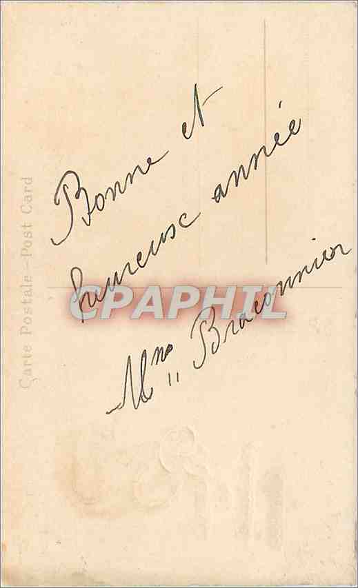 CPA Vœux Homme Louis — Verso