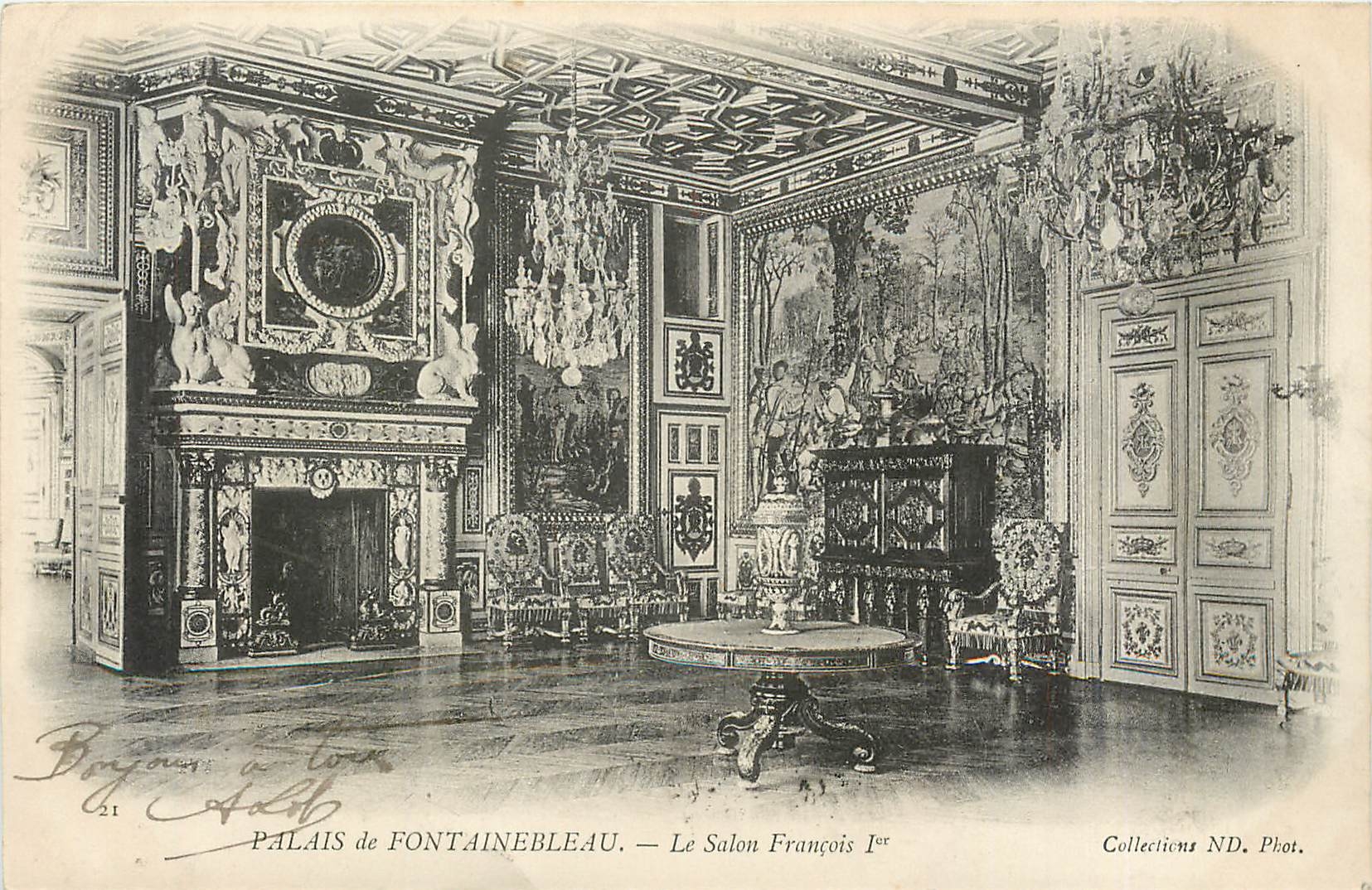 CPA palais de fontainebeau le salon francois 1er