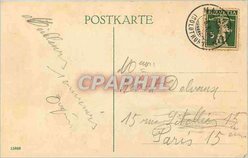 CPA Mariastein — Rückseite