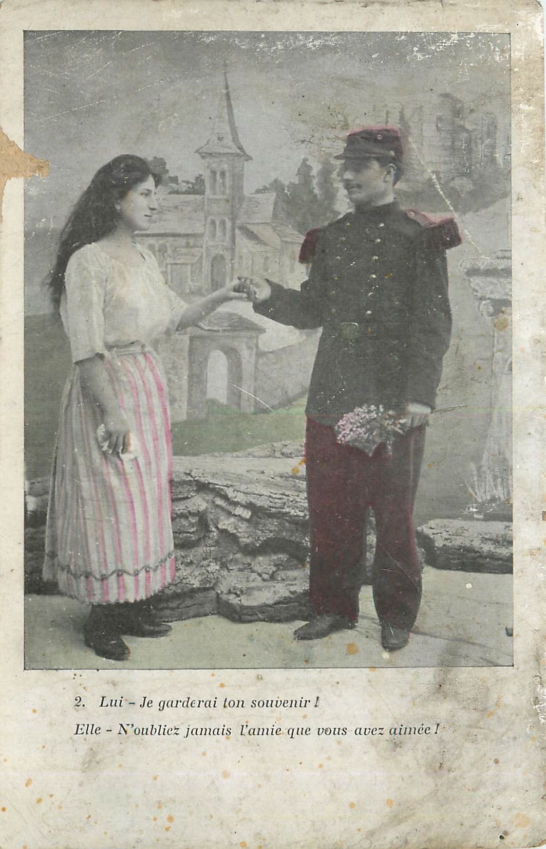 CPA Femme Militaria 