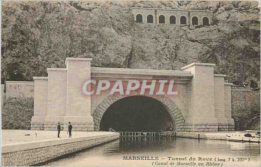 CPA Marseille Tunnel du Rove long 7k200m Canal de Marseille au Rhone