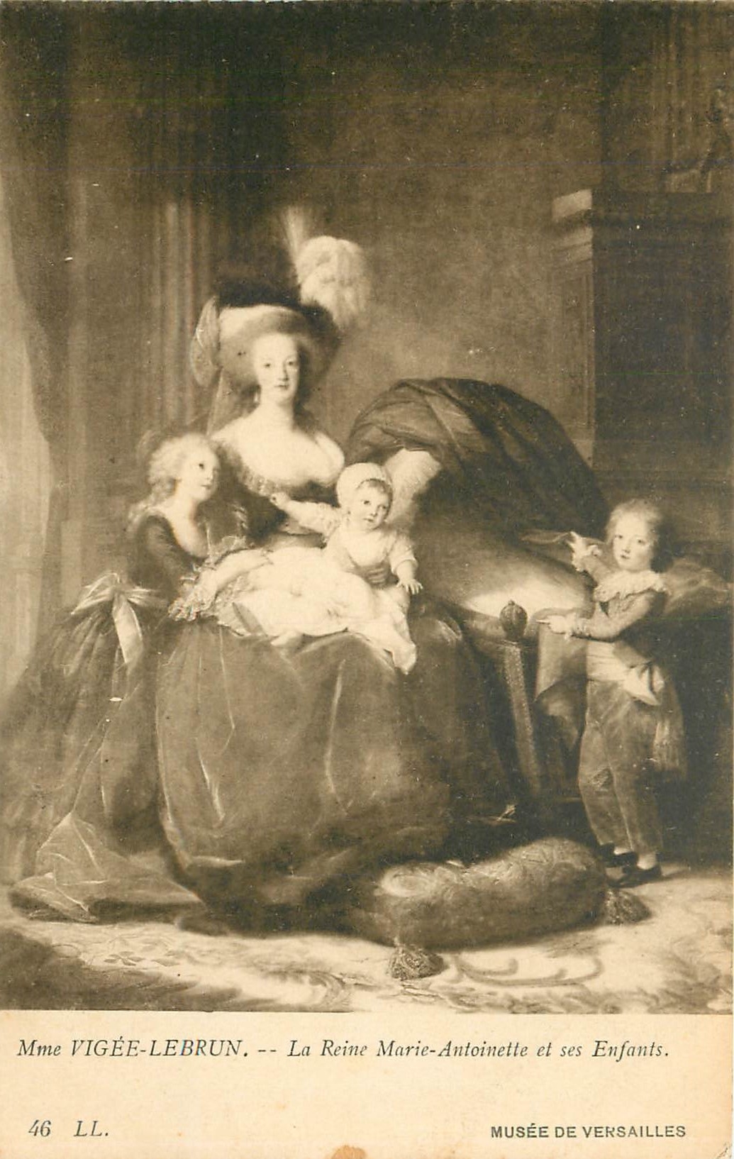 CPA Mme Vigee lebrun la Reine marie Antoinette et ses Enfants Musee de Versailles