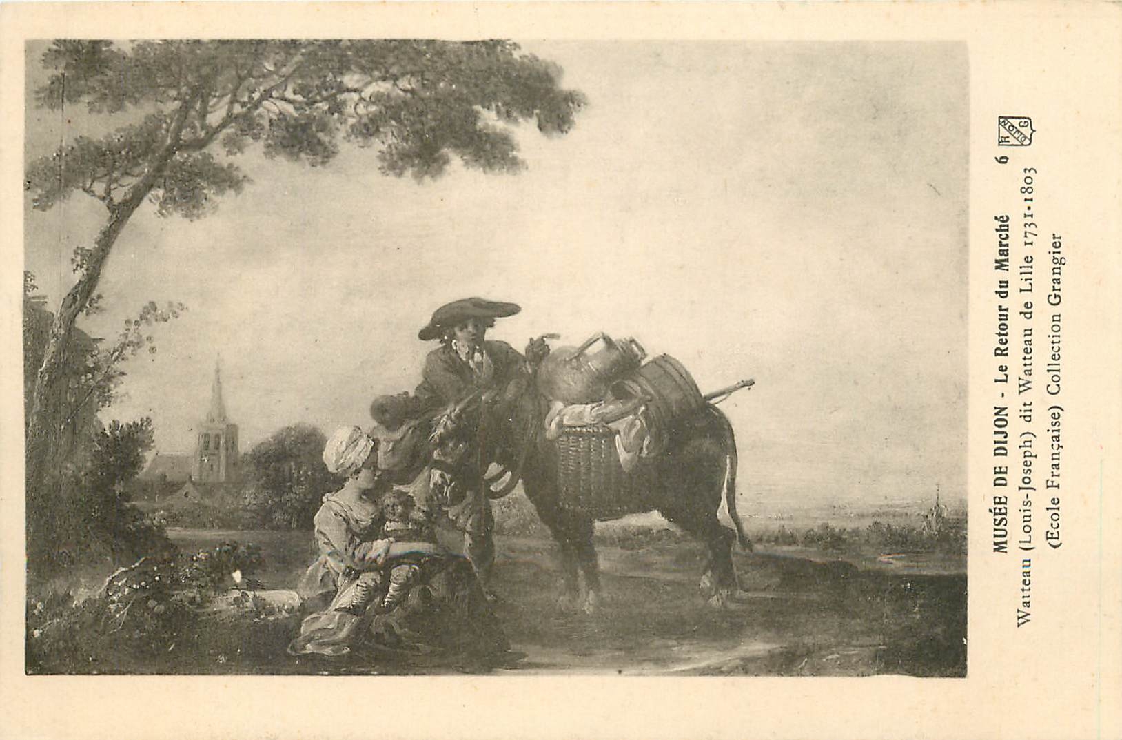 CPA Musee de Dijon Le retoue Mrche Watteau Louis Joseph dit Watteu de Lille 1731 1803 Ecole Frncise 