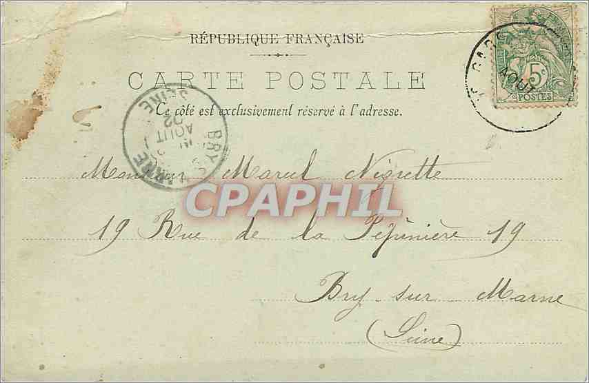 CPA Rouen le pont Corneille et les Quai — Rückseite