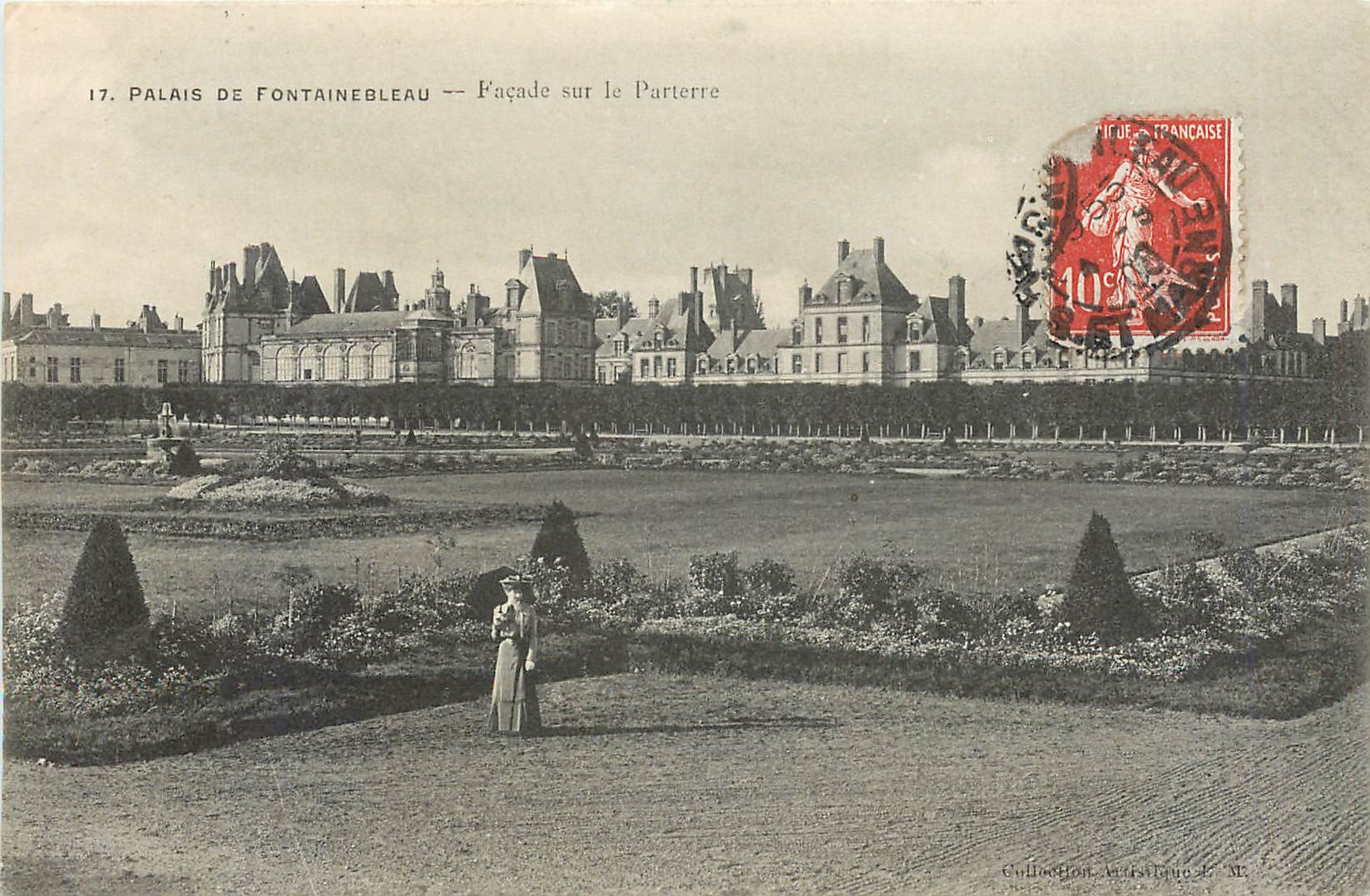 Schloss Fontainebleau — Fassade am Parterre — Sammlung von M. Menard