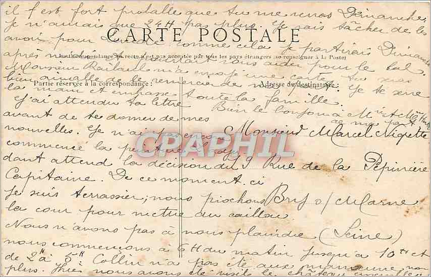 Forêt de Fontainebleau — La Caverne des Sorcières (Rocher Cuvier-Chatillon) — Phototype L. Ménard, Fontainebleau — Reverso