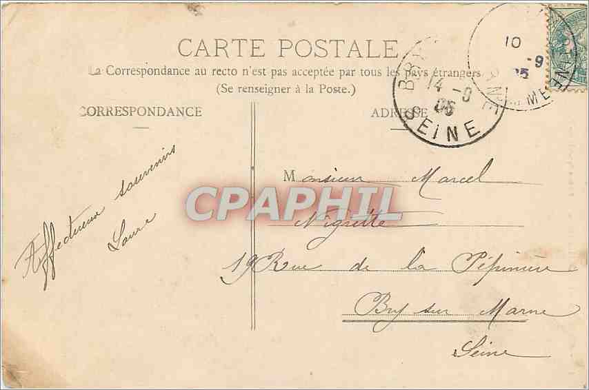 CPA Amiens La Cathedrale — Rückseite