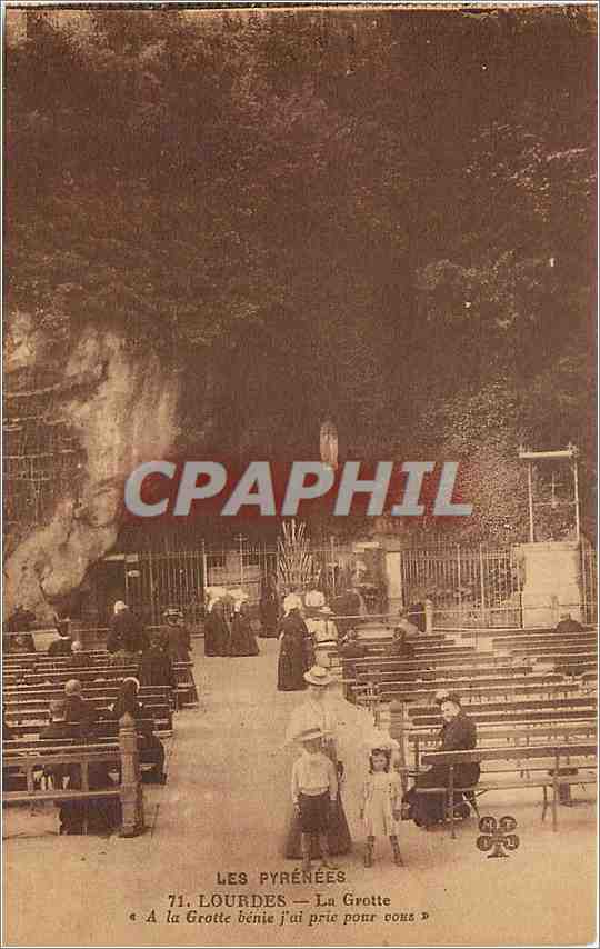 CPA Lourdes La grotte enie j'ai prie pour vous
