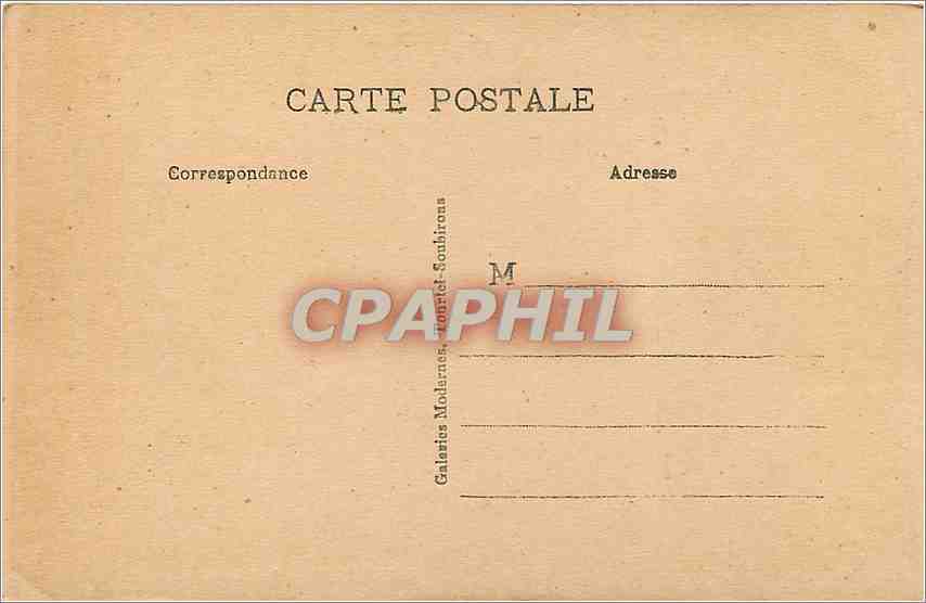 CPA Lourdes la grotte  — Verso
