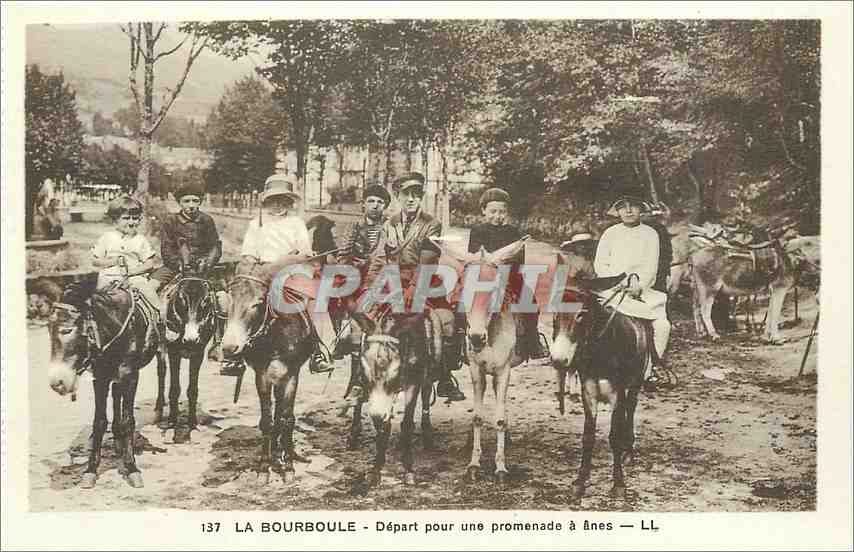 La Bourboule — Départ pour une promenade à ânes — LL