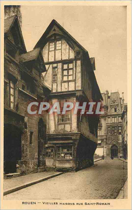 CPA Rouen Vieilles misons rue Saint Romain