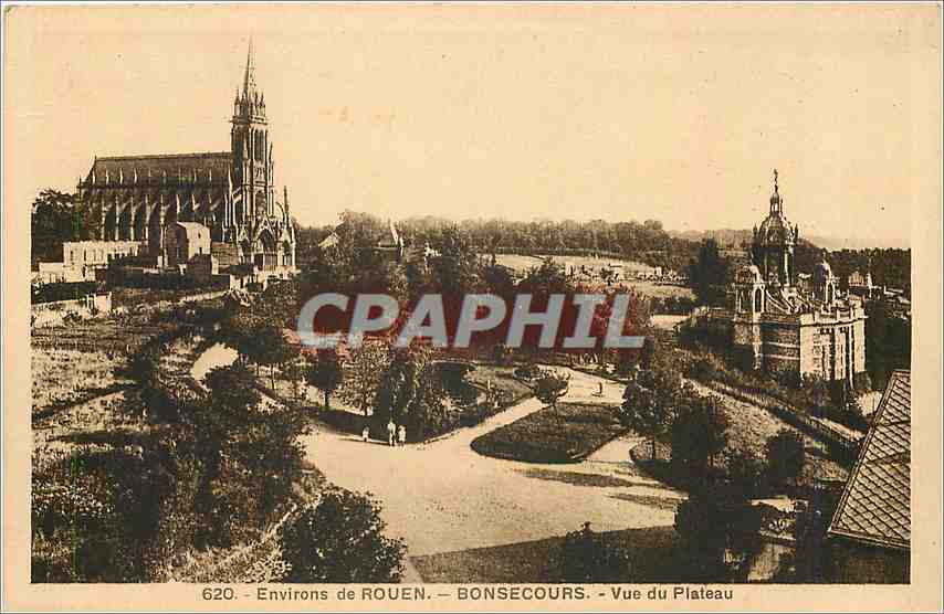 CPA Environs de Rouen Bonsecours Vue du Plateau
