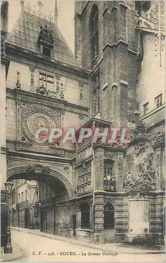 CPA Rouen La grosse Horloge