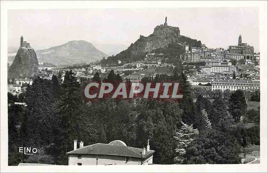 CPA Le Puy Hte loire alt 630 Vue generale prise de la Roche Arnaud. Pespective du Chateau de Poligna