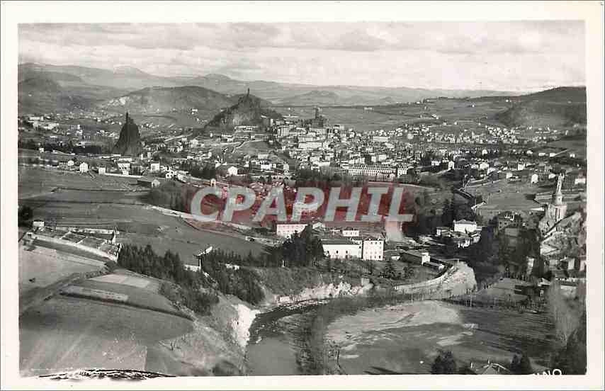 CPA Le Puy en velay The loire alt 630m Vue Panoramique prise des Orgues d'Espaly et chaine des Ceven
