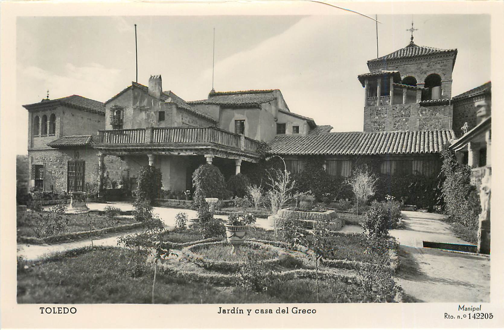 CPA Toledo Jardin y  casa del Greco