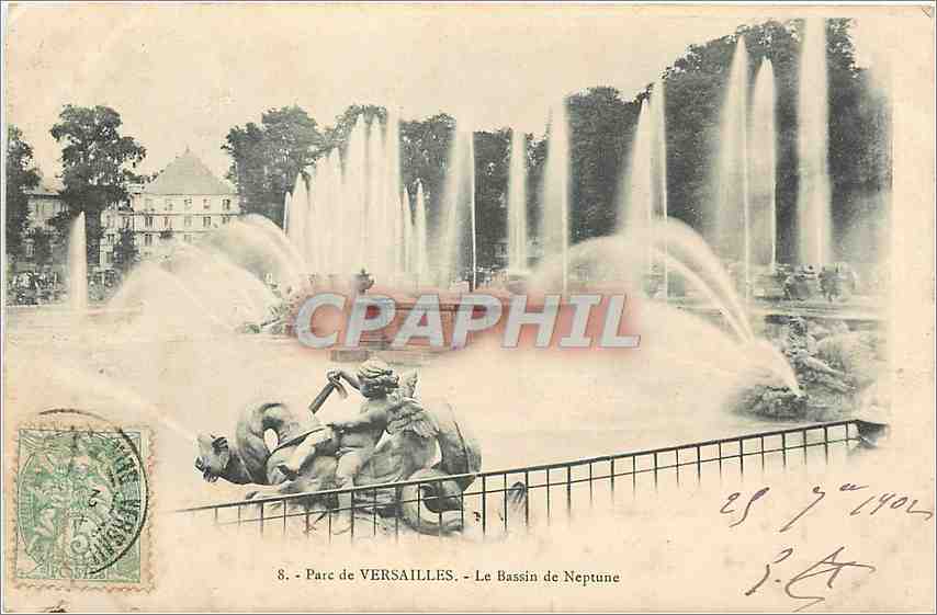 CPA Parc de Versailles le bassin de neptune