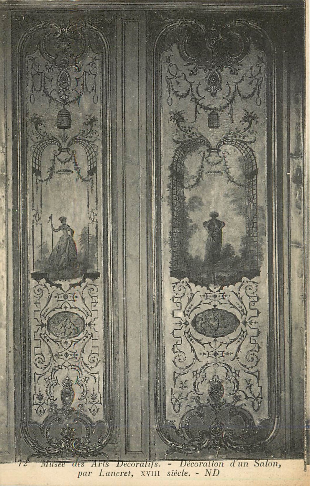 CPA Musee des Arts decoratifs decoration d'un slon pr lancrte XVIII siecle 