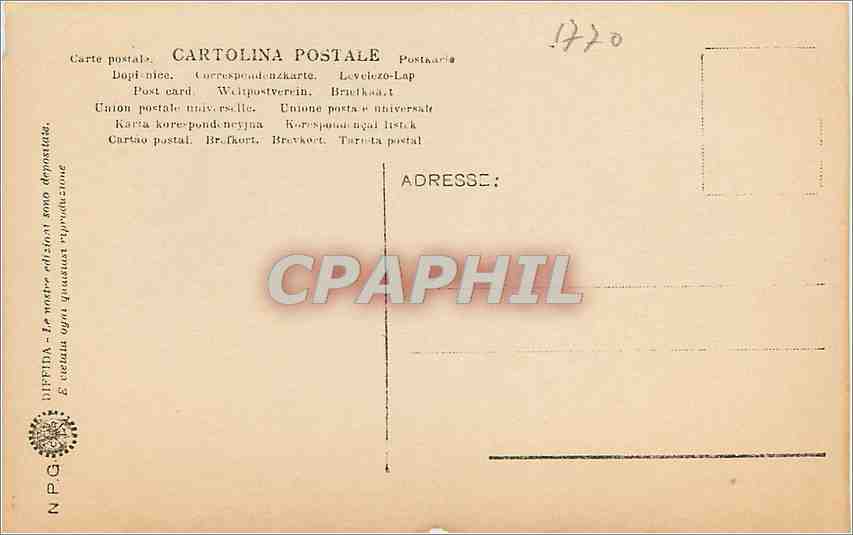 CPA Venezia Al Labbia La Vittoria Tiepolo — Rückseite