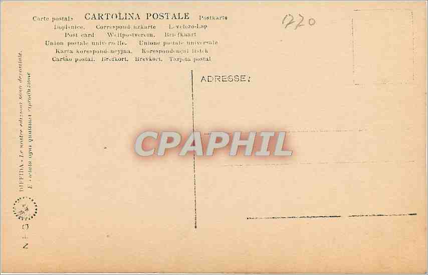 CPA Venezia Al Labbia La fortuna Tiepolo — Rückseite