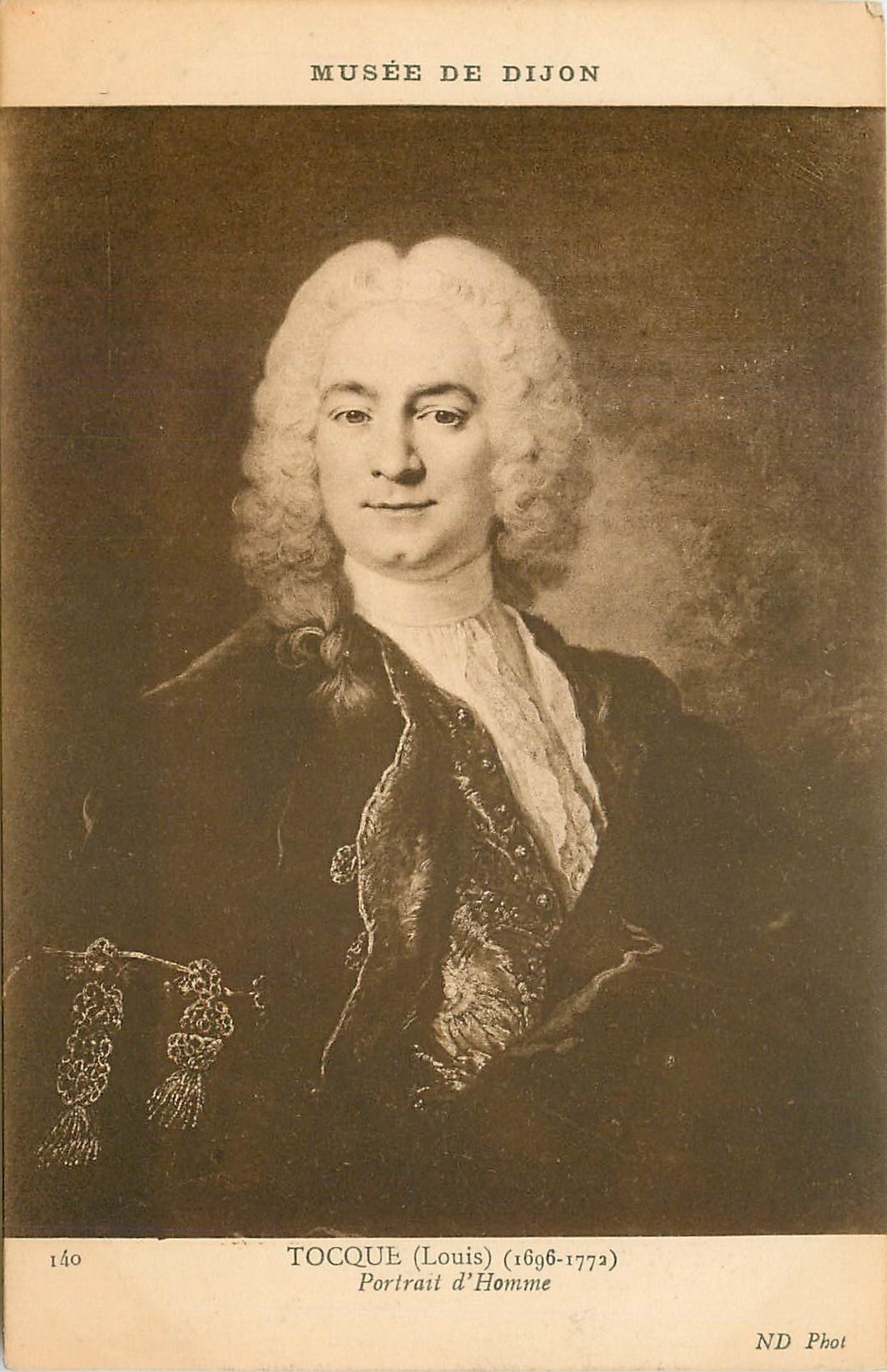CPA Musee de Dijon Tocque Louis 1696 1772 Portrait d homme