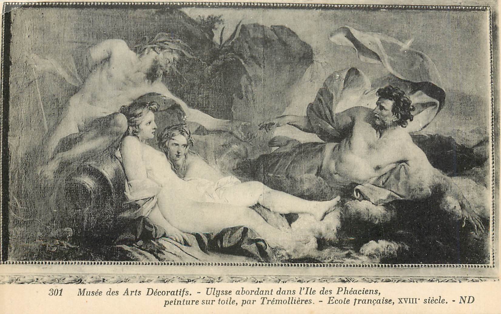 CPA Musee des Arts Decoratifs Ulysse abordnat dans l'ile des Pheaciens  peinture sur toile pr tremol