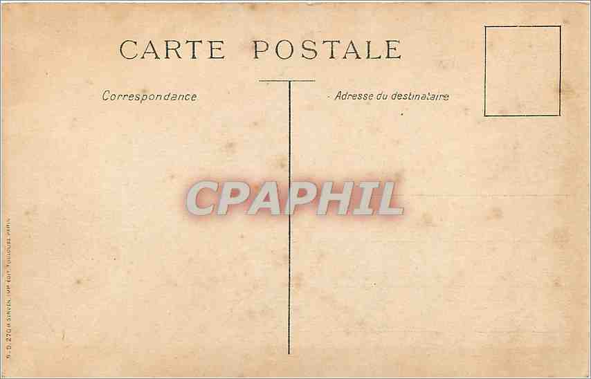 CPA carte postale — Rückseite