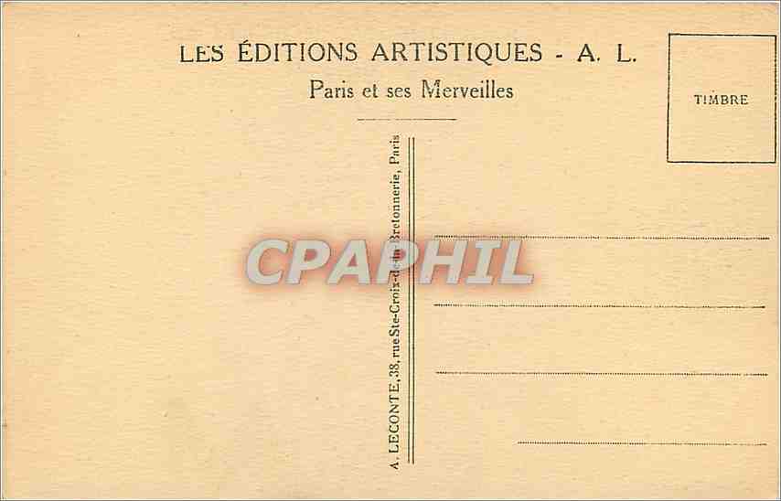CPA Paris Notre Dame La porte Rouge Rue du cloture Notre dame — Verso