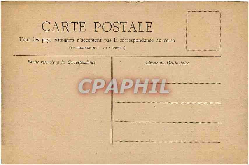 CPA Paris Hotel de ville — Rückseite