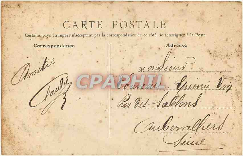 CPA Coulommiers S et M Caserne beaurepaire Militaria — Rückseite