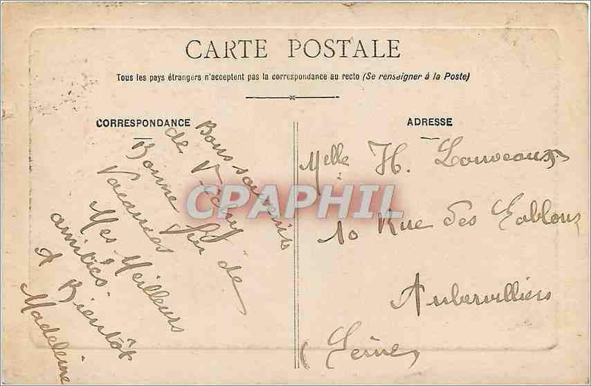 Vichy — L'Établissement Thermal et le Majestic Hôtel — Photo prise en aéroplane par M. Girj, photographe à Vichy — Rückseite