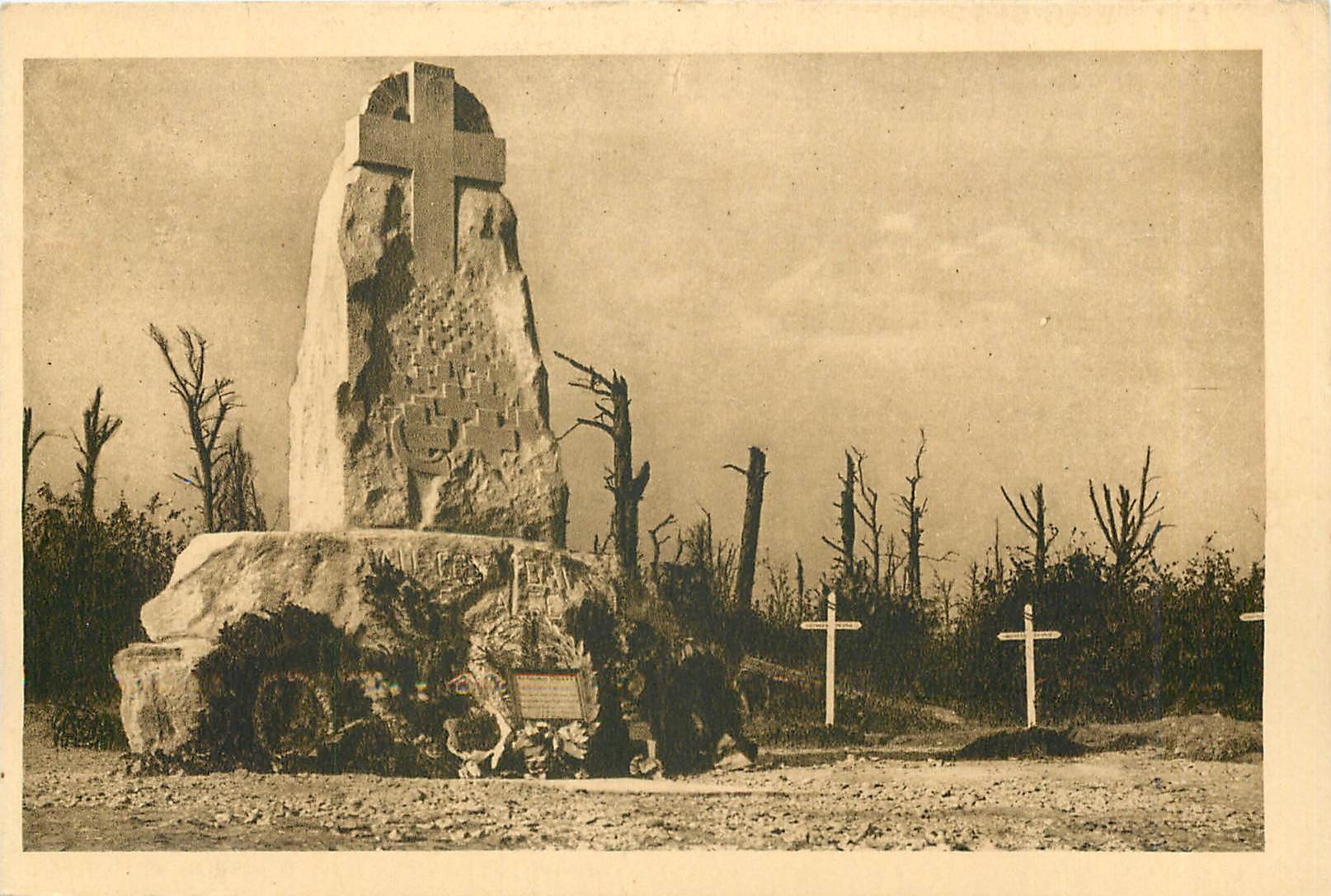 Monument aux Chasseurs du Bois des Caures — Ossuaire de Douaumont — éditeur Hélogravure Nancy, n° 55