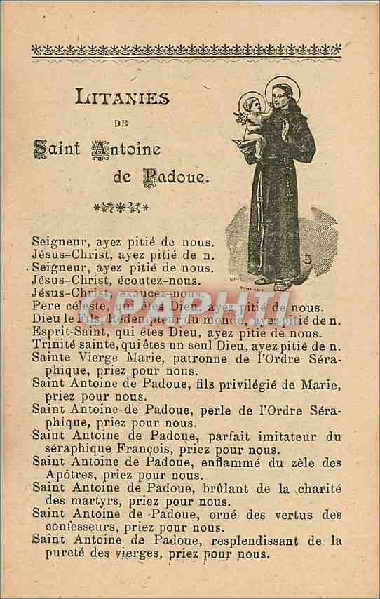 Image Litanies de Saint Antoine de Padoue
