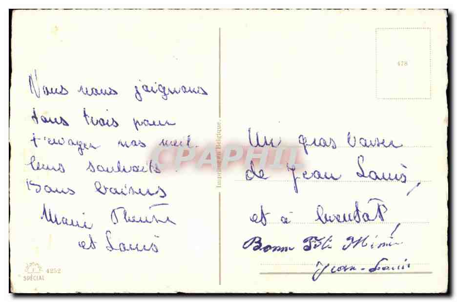 Donna e bambini — Buon compleanno mamma — Imprimerie Belique — Verso