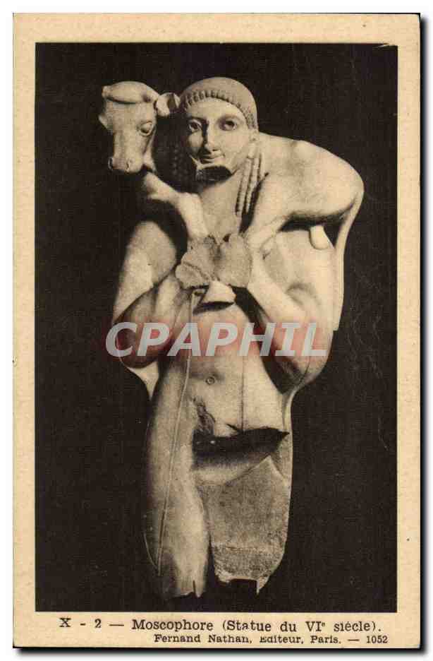 Moscophore (statue du 6eme) CPA Veau animal