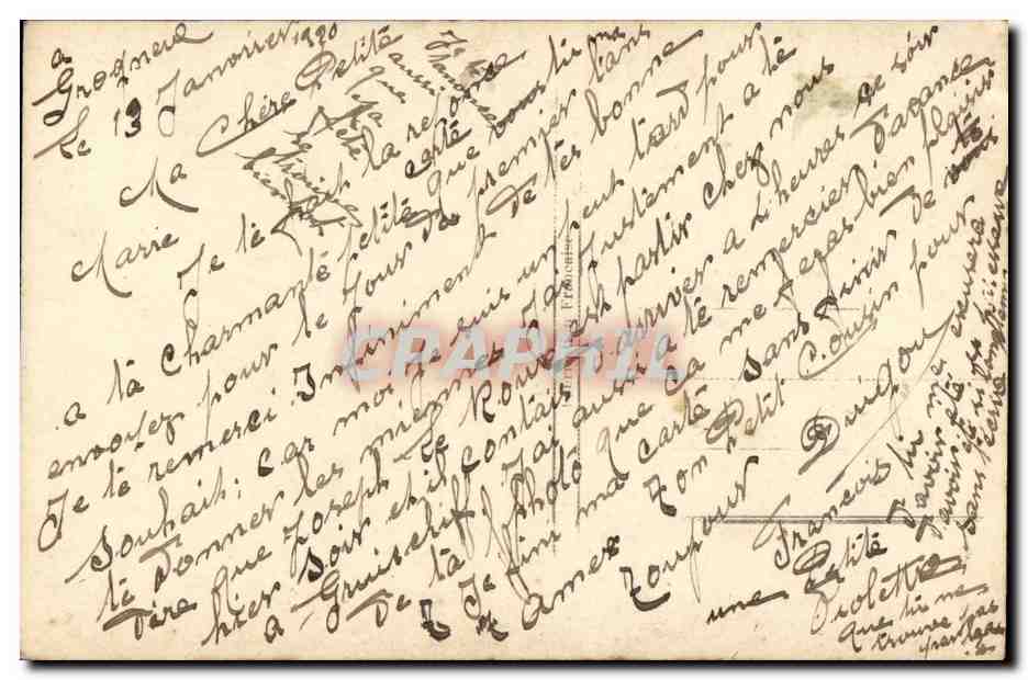 Fantaisie CPA Bonne fete — Rückseite